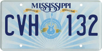 MS license plate CVH132