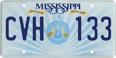 MS license plate CVH133