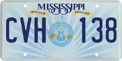MS license plate CVH138