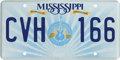 MS license plate CVH166