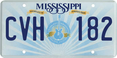 MS license plate CVH182