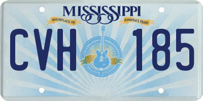 MS license plate CVH185