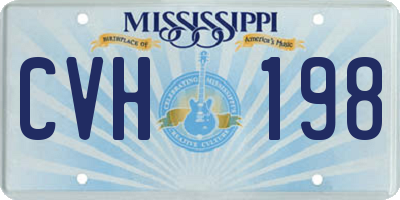 MS license plate CVH198