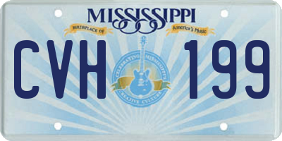 MS license plate CVH199