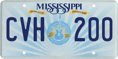 MS license plate CVH200
