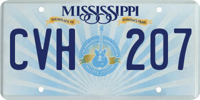 MS license plate CVH207