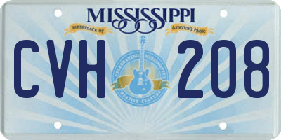 MS license plate CVH208