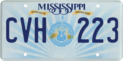 MS license plate CVH223