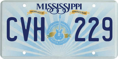 MS license plate CVH229