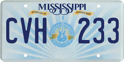 MS license plate CVH233