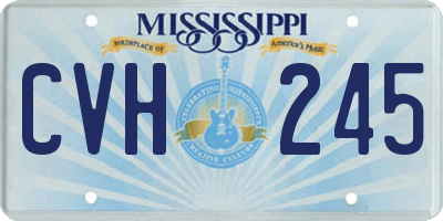 MS license plate CVH245