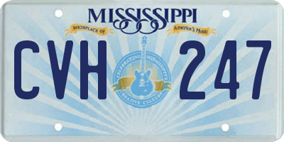 MS license plate CVH247