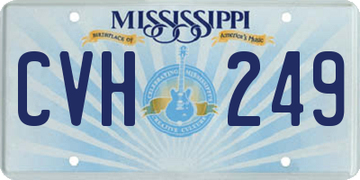 MS license plate CVH249