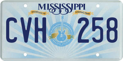 MS license plate CVH258