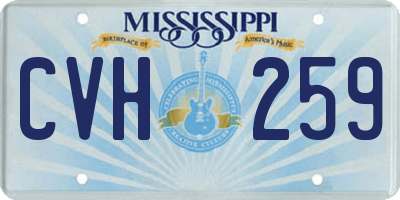 MS license plate CVH259