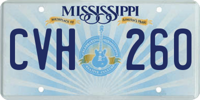 MS license plate CVH260