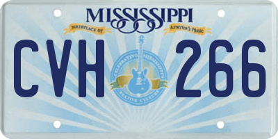 MS license plate CVH266