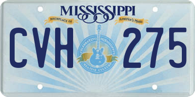 MS license plate CVH275