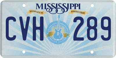 MS license plate CVH289