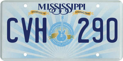 MS license plate CVH290