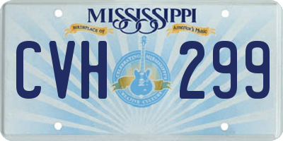 MS license plate CVH299