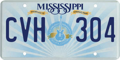 MS license plate CVH304