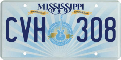 MS license plate CVH308