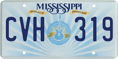 MS license plate CVH319