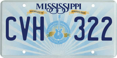 MS license plate CVH322