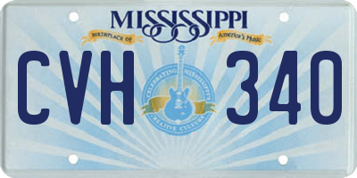 MS license plate CVH340