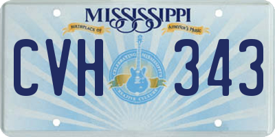 MS license plate CVH343