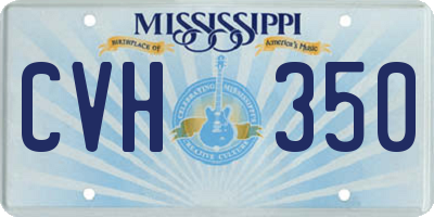 MS license plate CVH350