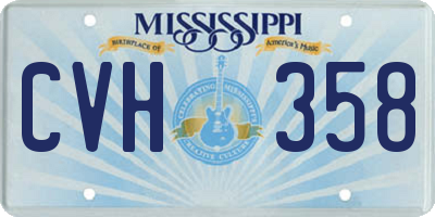 MS license plate CVH358
