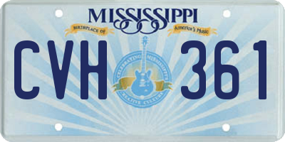 MS license plate CVH361