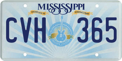 MS license plate CVH365