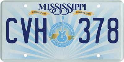 MS license plate CVH378