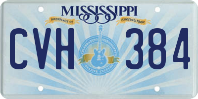 MS license plate CVH384
