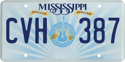 MS license plate CVH387