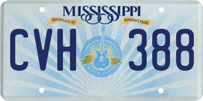 MS license plate CVH388
