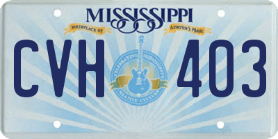 MS license plate CVH403