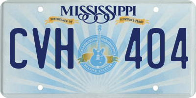 MS license plate CVH404