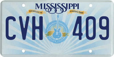 MS license plate CVH409