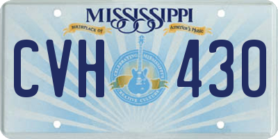 MS license plate CVH430