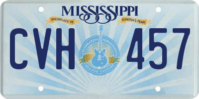MS license plate CVH457