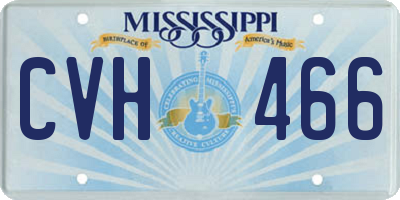 MS license plate CVH466