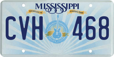 MS license plate CVH468