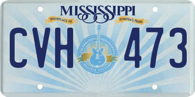 MS license plate CVH473