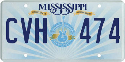 MS license plate CVH474