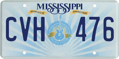 MS license plate CVH476
