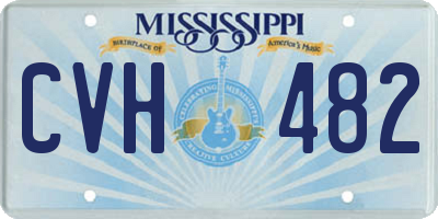 MS license plate CVH482